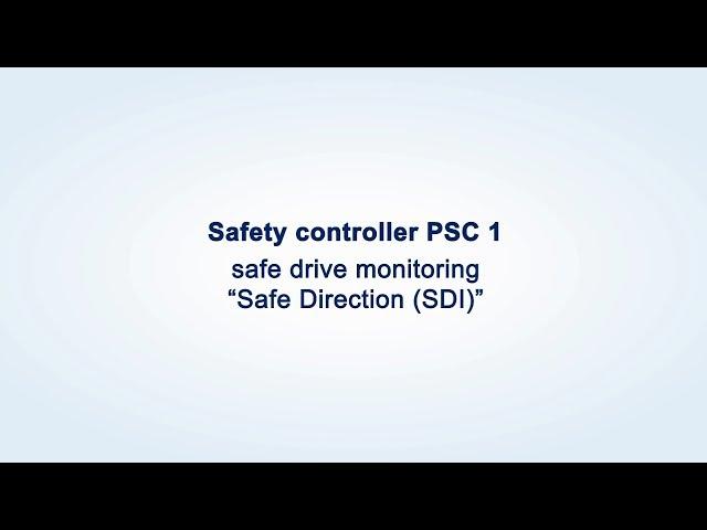 Schmersal Product Animations - PSC1 Functions: SDI Safe Direction