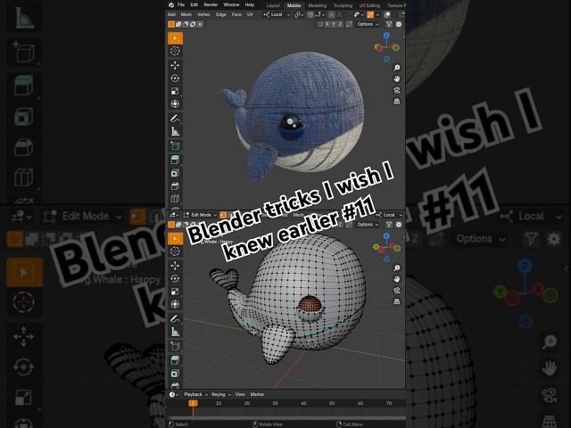 Hidden editing mode in #blender #3d #tutorial