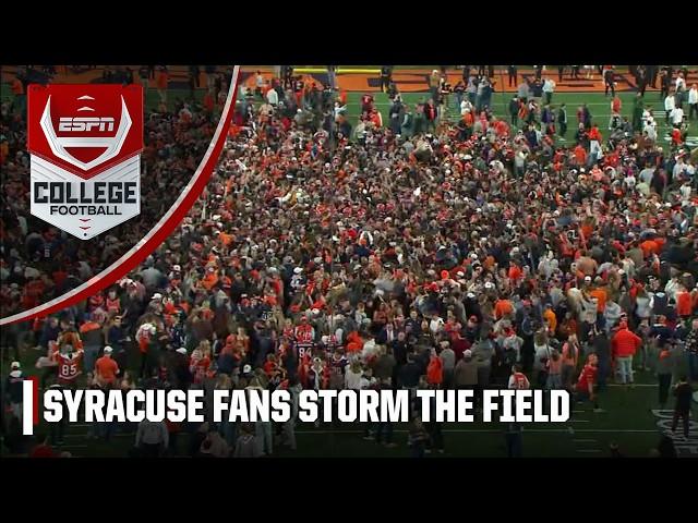 Syracuse fans storm the field after upsetting No. 6 Miami | ESPN College Football