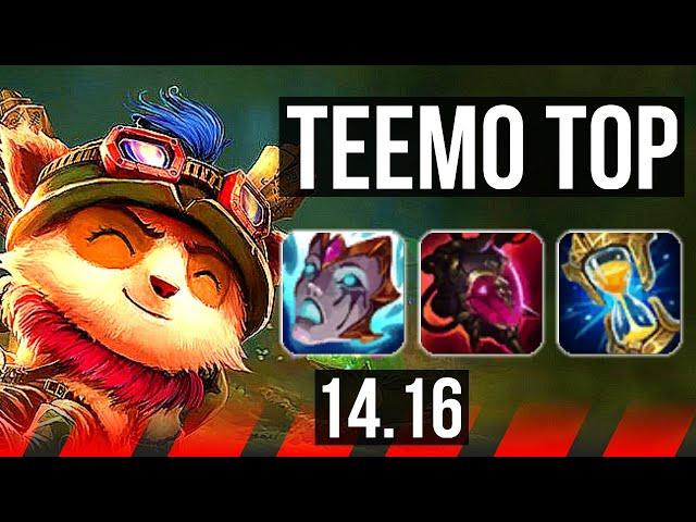 TEEMO vs ILLAOI (TOP) | 1500+ games, 50k DMG | EUW Master | 14.16