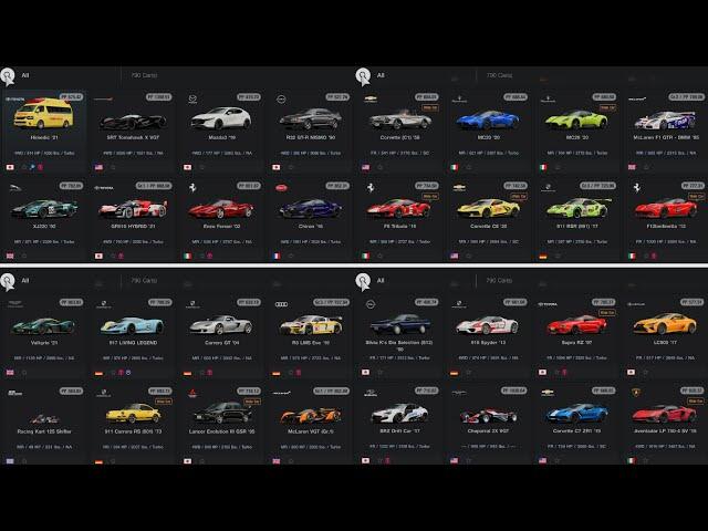 Gran Turismo 7 | All My Garage Cars 790's Own [August 2023 Update] [4KPS5]