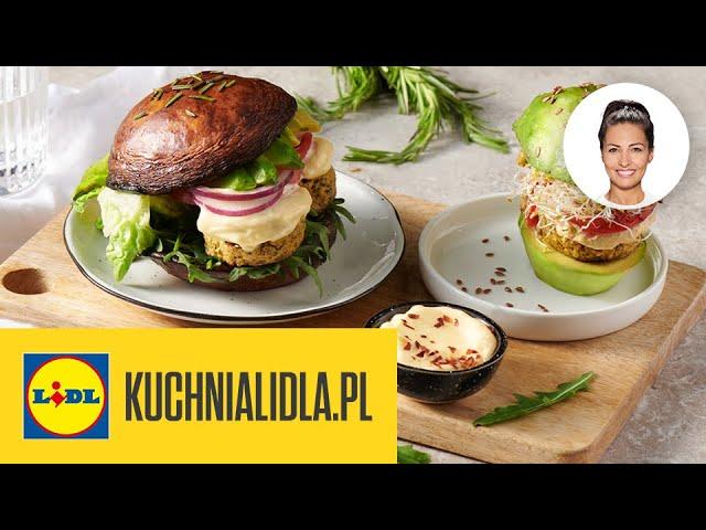 2 sposoby na WEGEBURGERA z grilla!  Z awokado i portobello!  | Kinga Paruzel & Kuchnia Lidla