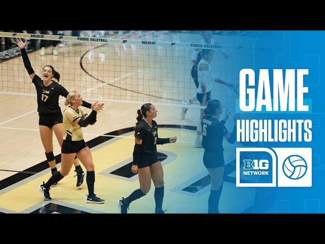 Indiana at Purdue | Highlights | Big Ten Volleyball | 10/19/2024