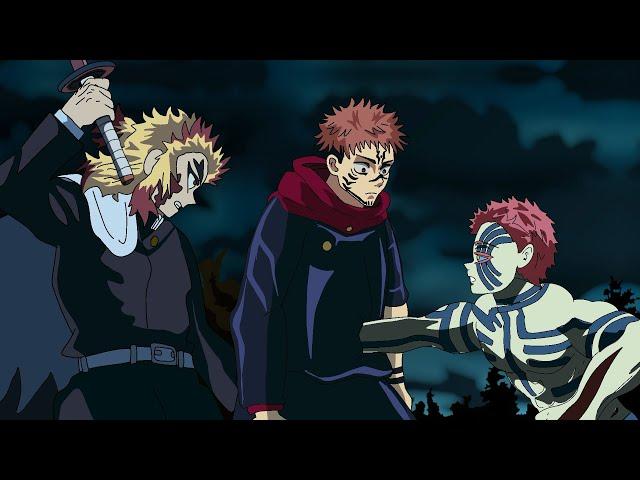 Sukuna saves [But] Rengoku | Akaza vs Sukuna | Sukuna went Demonslayer