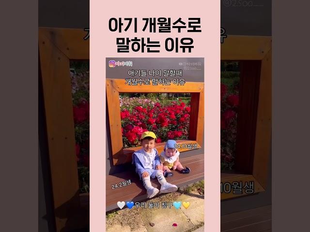 아기 나이를 개월수로 말하는 이유