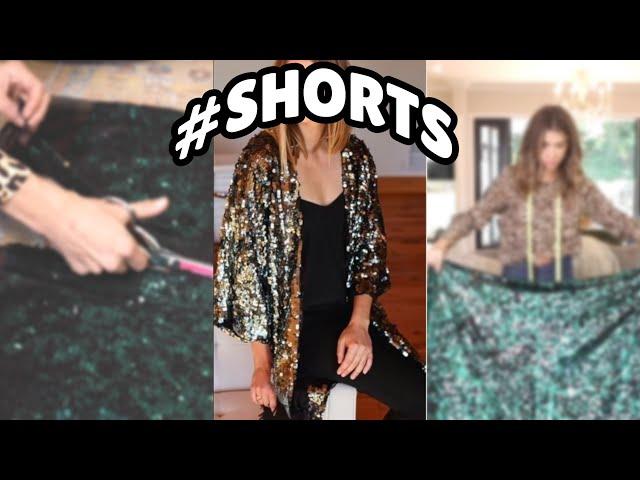 NO-SEW Sequin Cardigan! #shorts | DIY with Orly Shani