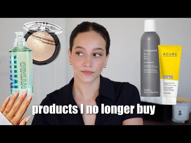 Beauty products I Stopped buying!  things I don't spend money on anymore