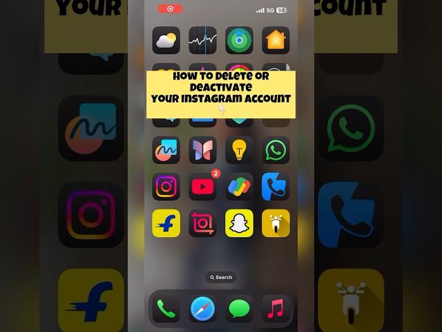 Steps to Deactivate or Delete your Instagram Account #shorts #instagram #techupdates #dekhotechaadi