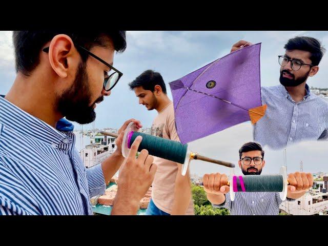 Real power of a year old 8400 Manjha|Kite fighting in 18kmph wind