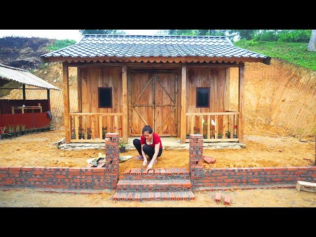 Log Cabin Building TIMELAPSE: Alone Girl Start To Finish Alone Build A Wooden House (FULL BUILD)