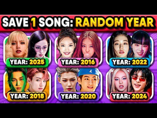 Save 1 Kpop Song: RANDOM YEAR (6 Songs Per Round) | Kpop Quiz Challenge