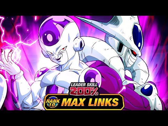 DECENT F2P?? LEVEL 10 LINKS 100% PHY FRIEZA/COOLER! (DBZ: Dokkan Battle)