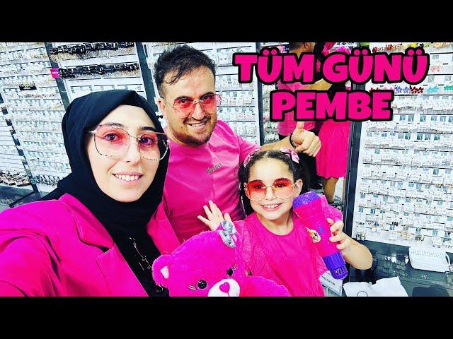 TÜM GÜN TÜM AİLEM PEMBE CAHLLENGE !! HERSEY PEMBE OLSUN !!