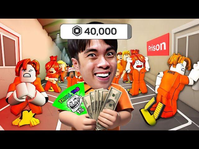 ผมจ่าย 40,000 โรบัค เพื่อแกล้งนักโทษ 50 คน | Prison Row Roblox