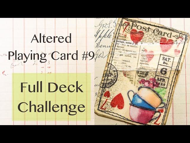 ​ @ShanoukiArt  's Full Deck Challenge | Altered playing card #9 DIY