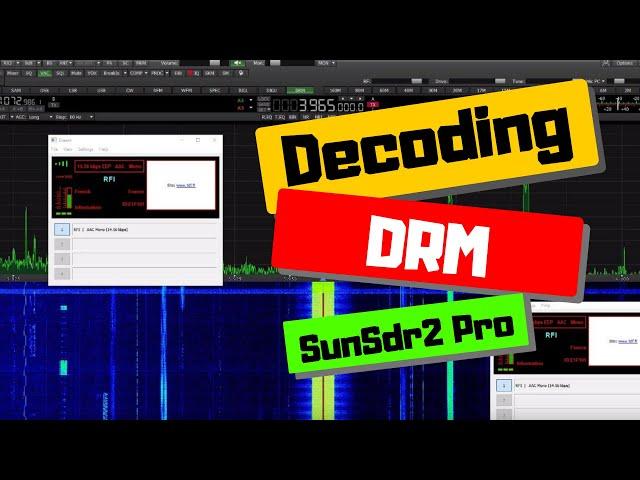 DRM decode with SunSDR2 Pro and ExpertSDR2