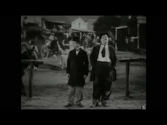 Laurel and Hardy dancing to Rainbow Arabia