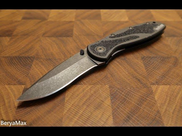 Заточка ножа Kershaw Blur. Сталь Sandvik 14C28N.