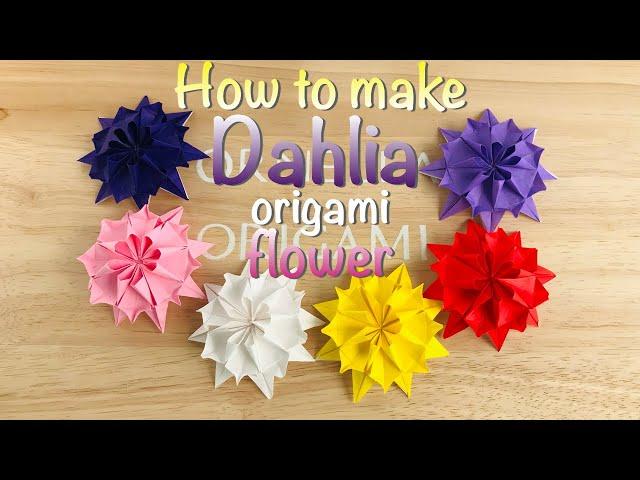 Dahlia Flower Origami | Fun Birthday Decorations | Gift Cards | Cute Party Favors