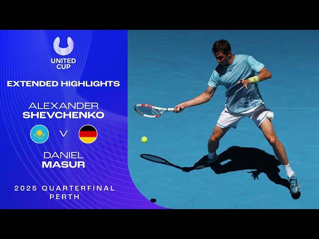 Alexander Shevchenko v Daniel Masur Extended Highlights | United Cup 2025 Quarterfinal