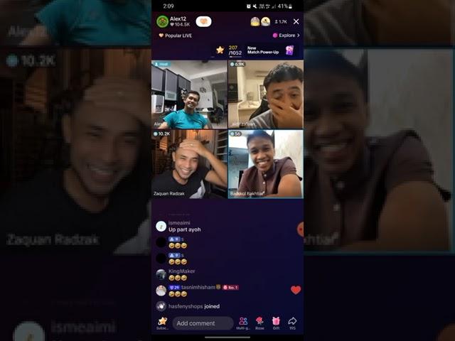 LiveTiktok Zaquan adha] Aidil zafuan] Baddrol baktiar] Shafiq rahim ] Muslim ahmad  ] Azamuddin akil