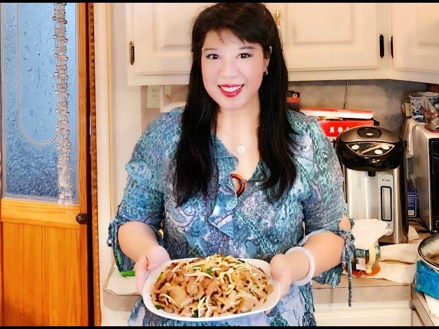 夕阳菜谱：怎样做干炒牛河 How to Make Beef Chow Fun