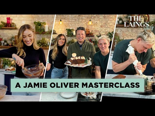 Jamie Oliver teaches us how to cook the PERFECT Christmas dessert | The Laings Vlog