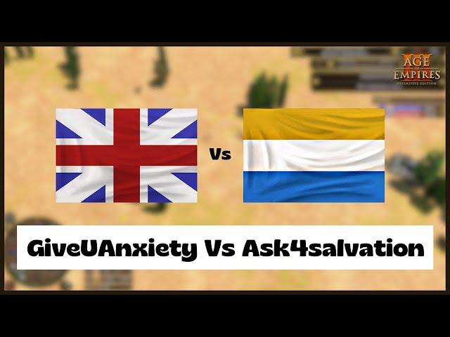 Age of Empires 3- British Vs Dutch | GiveUAnxiety Vs Ask4salvation | Aoe3 DE | 1v1 Pro Gameplay | 4K