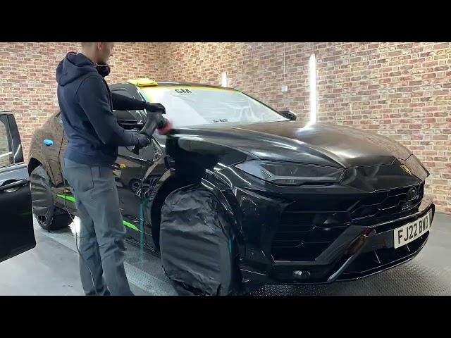 Brand New Lamborghini Urus Detailing, Buffer Trail Removal, Machine Polishing