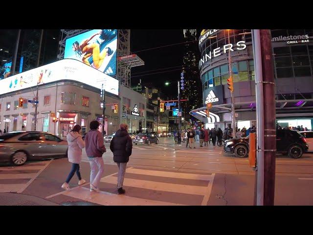 Exploring Dundas Square at night (Toronto's Times Square)