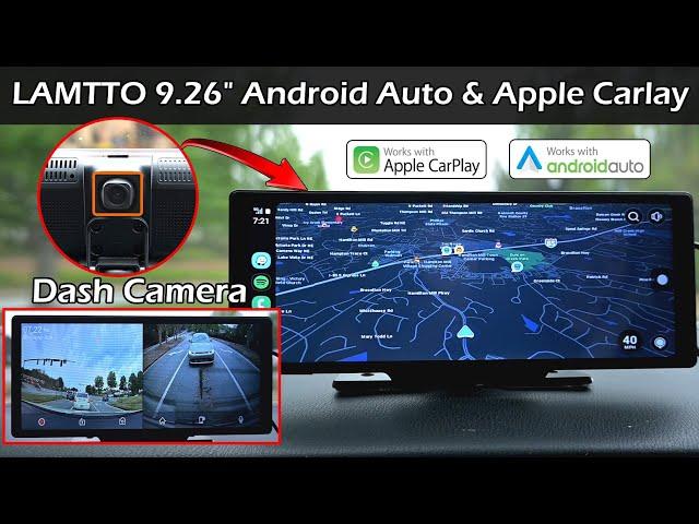 LAMTTO 9.26" Display Wireless Android Auto & Carplay & Dashcam