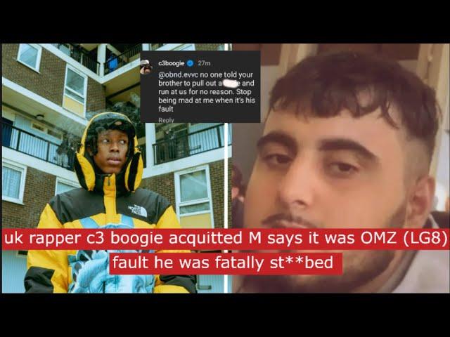 uk rapper C3 Boogie says it was OMZ LG8 fault he was fatally st**bed #ukdrill