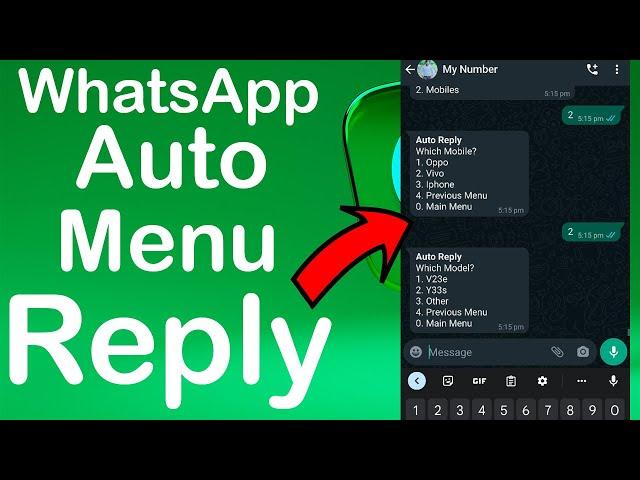 WhatsApp Menu Reply/Auto Reply | Best WhatsApp Marketing Tool | WhatsApp Reply Bot