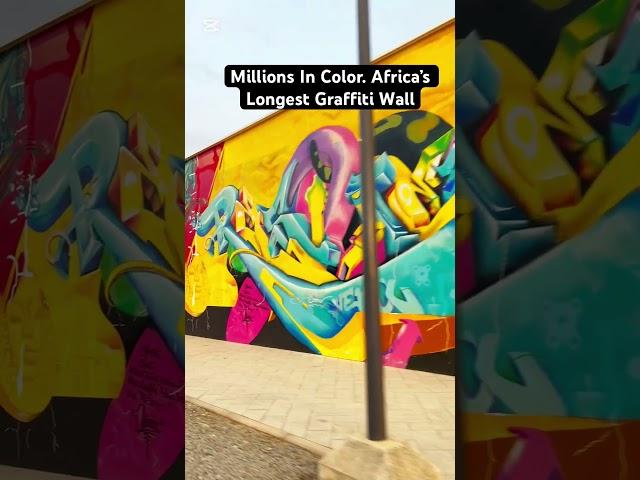 Millions In Color: Africa’s Longest Graffiti Wall #longest #wall #graffiti #cotonou #benin