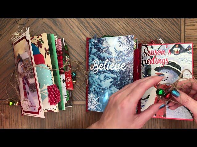 SOLD. Christmas Card Junk Journals