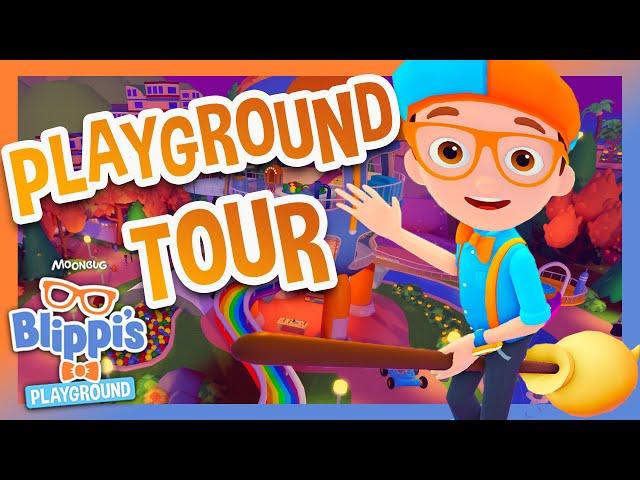 Blippi's Colorful Roblox Clubhouse Tour! Colorful Gaming Videos