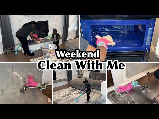 WEEKEND CLEAN WITH ME| KITCHEN & LIVING ROOM CLEANING| EXTREME CLEANING MOTIVATION