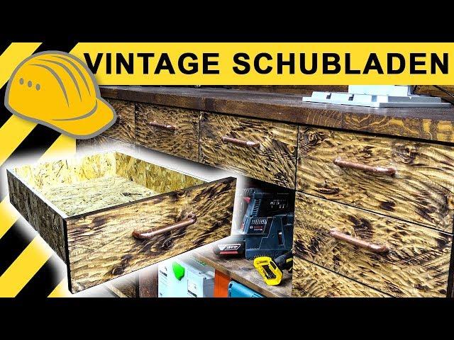 Exklusive Vintage Schubladen mit Kupferrohr Griffe selber bauen | Werkstatt VLOG #04