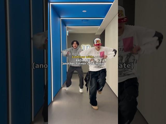 This time he danced with the pro dancers ONLY  #straykids #leeknow #badalee #aiki #vata #leejung