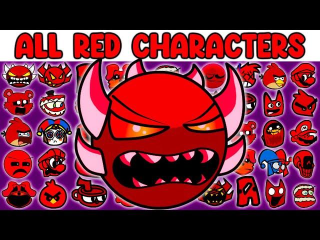 FNF Character Test | Gameplay VS My Playground | All Red Characters Test