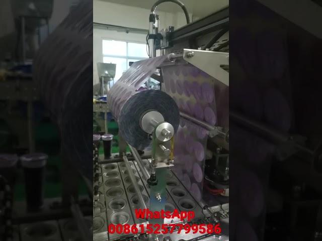Cup filling and sealing machine/ ready cup fill seal machine for jelly yogurt juice water