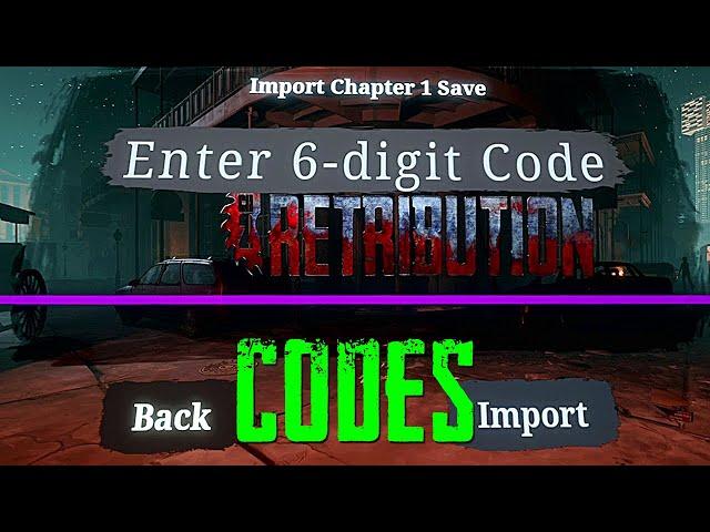 Retribution Unlock Codes - All Unlocks, Max Everything, Hardcore