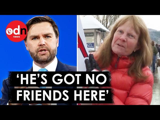 Moment Protesters Ambush JD Vance While on Family Skiing Holiday