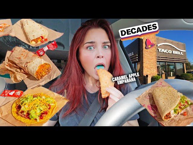 Taco Bell's Decades Menu is NOT What I Was Expecting!! Reviewing Popular 60s, 70s, 80s & 90s Menu