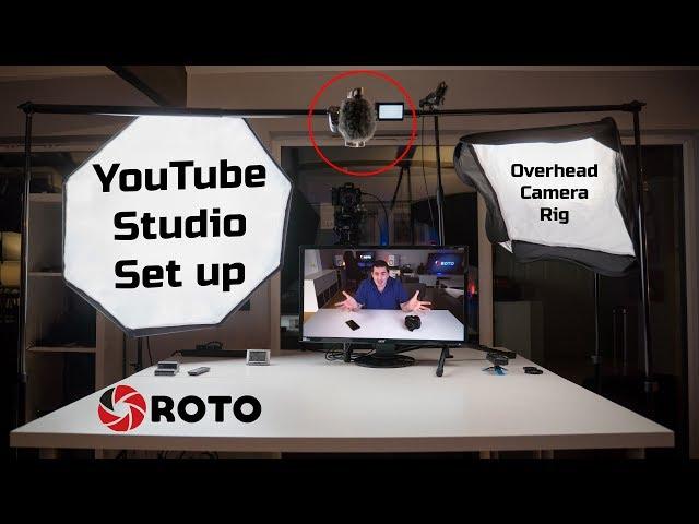 Our YouTube Studio Setup 2019 - Inc. best budget overhead camera rig? (4K)