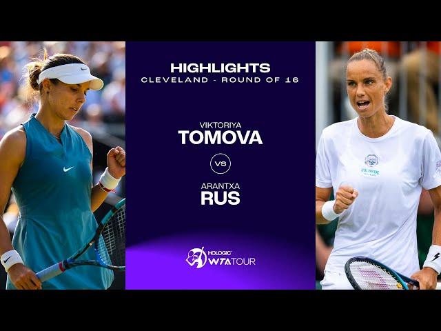 Viktoriya Tomova vs. Arantxa Rus | 2024 Cleveland Round of 16 | WTA Match Highlights