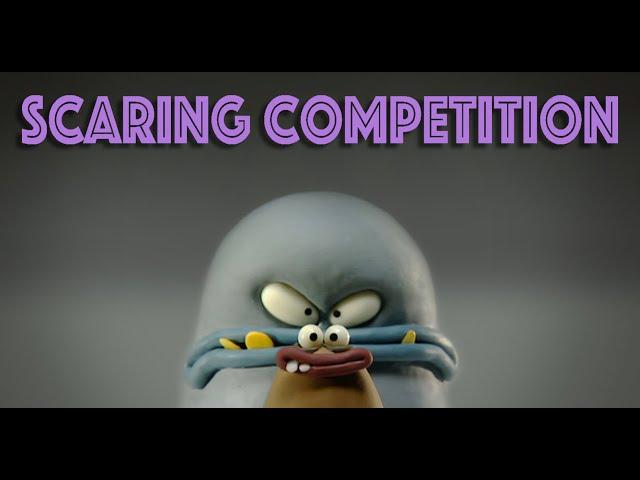 PURPLE & BROWN - SCARING COMPETITION #animation #purpleandbrown #waaber