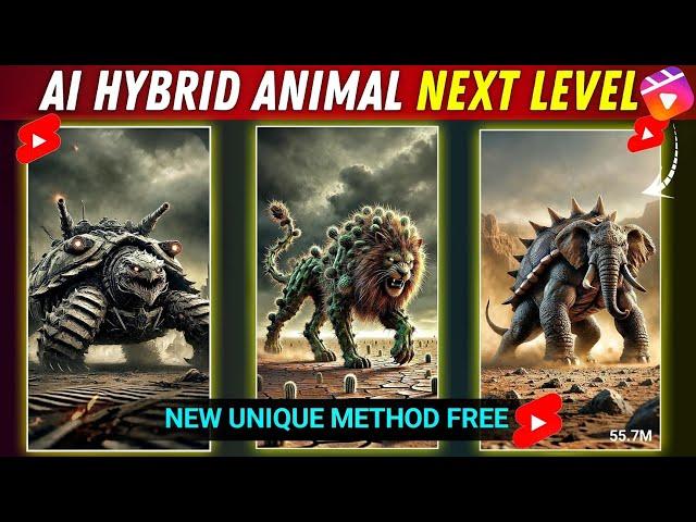 How to Create Hybrid Animal Video | Ai hybrid animal video kaise banaye| Hybrid Animal Reels Editing