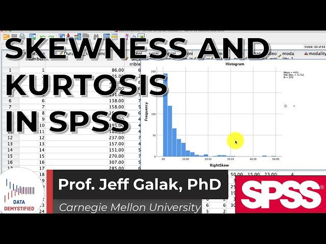 Skewness and Kurtosis with SPSS Tutorial (SPSS Tutorial Video #11)