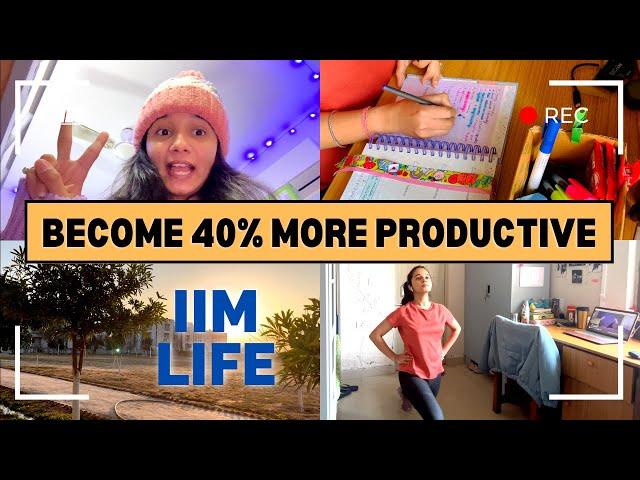 A Day in IIM | Daily Routine to become 40% more PRODUCTIVE | Daily Vlog | IIM Rohtak | Ankusha Patil